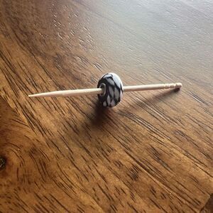 Trollbeads 925 Glass Black & White Single Bead Charm